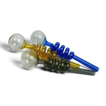 Skleněná fajka na olej a krystal Spiral 13,5cm | BongoShop