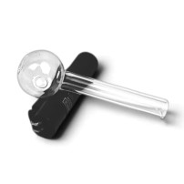 Skleněná fajka na olej a krystal Lebka 10cm | BongoShop.cz