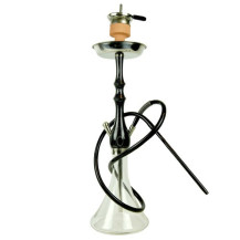 Vodní dýmka Bullshit shisha Wood Black Černá 75 cm