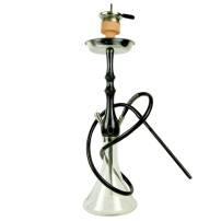 Vodní dýmka Bullshit shisha Wood Black Černá 75 cm