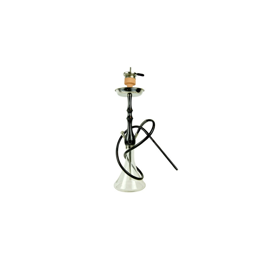 Vodní dýmka Bullshit shisha Wood Black Černá 75 cm