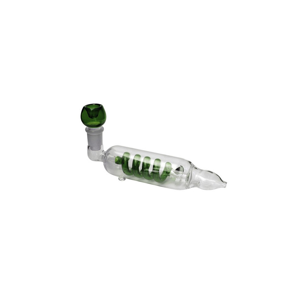 Šlukovka spiral glass green